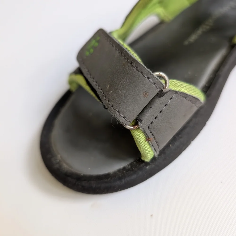 Kids Sandals - Charcoal and Lime